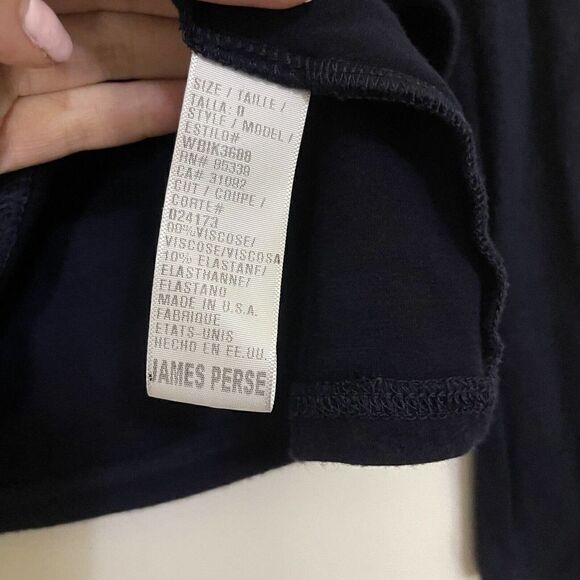 James Perse blue knit cowl neck drape blouse top XS 0 - Picture 3 of 4